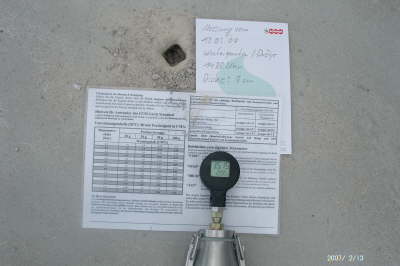 13.02.2007: Die Feuchtigkeitsmessung