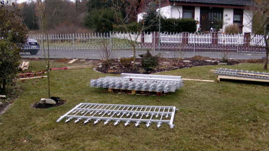 15.11.2012: Der Zaunaufbau 